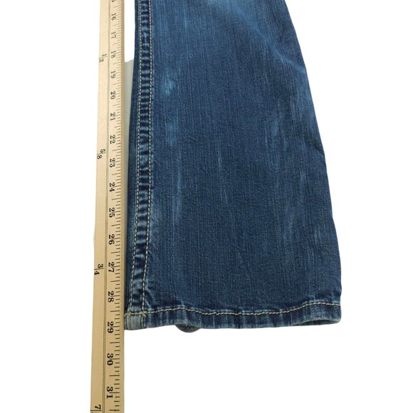 Buckle BKE Stella Jeans Stretch Size 30 Short Boot Low Rise Med Wash Distressed - Picture 11 of 13